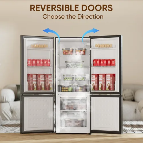 Miniatura 6 de Upstreman - Refrigerador de 7.1 pies cúbicos con congelador inferior, refrigerador para apartamento con congelador, energéticamente eficiente