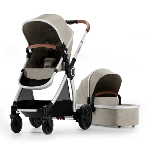 Miniatura 16 de Mompush cochecito estándar de tamaño completo, plegable en un solo paso, asiento con orientación delantera o trasera para niños, cesta de fácil Negro
