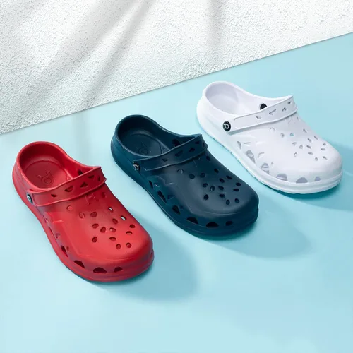Miniatura 2 de HEVA Zuecos de jardín para mujer adulta, pantuflas clásicas sin cordones, sandalias deportivas de secado rápido