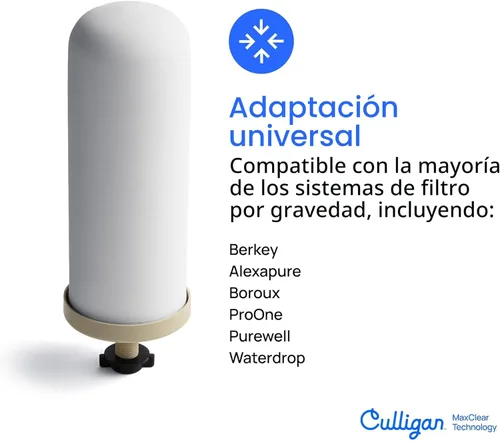Miniatura 5 de Culligan MaxClear - Sistema de filtro de agua por gravedad de 2.25 galones, elimina microplásticos, PFAS y plomo, certificado NSF/ANSI, filtro