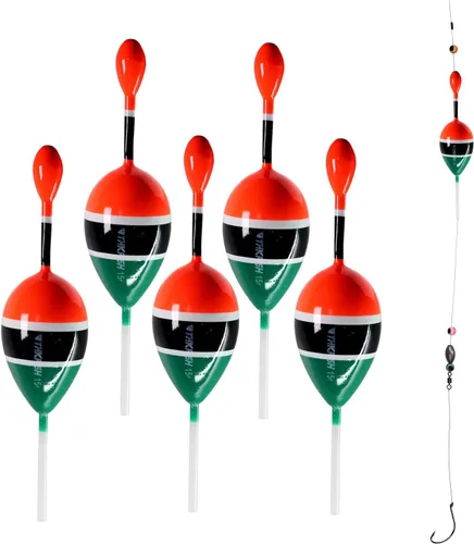 Miniatura 8 de THKFISH Flotadores de pesca Bobbers Slide Floats Balsa Fishing Bobber Slip Bobbers para Crappie Panfish Trucha Bass (1/2 oz 2 x 5.28 pulgadas)