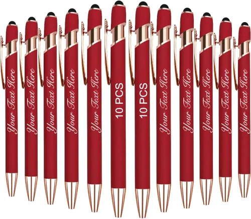 Miniatura 9 de 10 bolígrafos personalizados con nombre y texto para mujeres y hombres, bolígrafos personalizados con grabado gratis, regalos para negocios