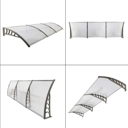 Miniatura 2 de Toldo para ventana, cubierta de policarbonato para exteriores, para puerta delantera al aire libre, patio, protección contra rayos UV, lluvia, Toldo