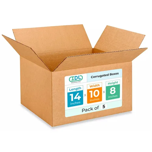Miniatura 75 de IDL Packaging Paquete de 5 cajas de envío altas de 8 x 8 x 48 pulgadas, extra resistentes de 200 libras frente a caja regular, cajas de mudanza