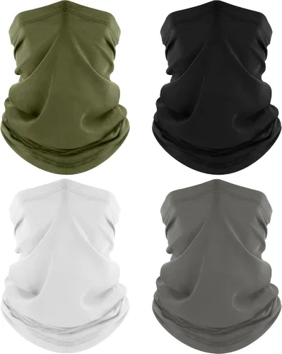 Miniatura 30 de ROXUN Paquete de 4 Polainas para Cuello, Bufanda con Protección UV, Máscara Facial Transpirable y Refrescante, Bandana para Senderismo