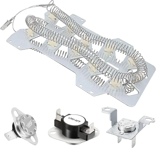 Elemento calefactor DC47-00019A actualizado 2026 para Samsung dv42h5000ew/a3 dv45h7000ew/a2, incluye DC96-00887A, fusible DC47-00016A, termostato