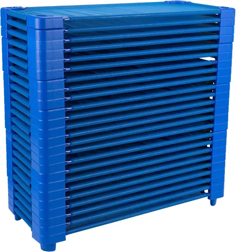 Miniatura 12 de Sprogs Camillas apilables para niños de uso pesado de 40" de largo para guarderías de preescolar, para descanso y siesta, SPG-0232-5-12PK, azul Azul