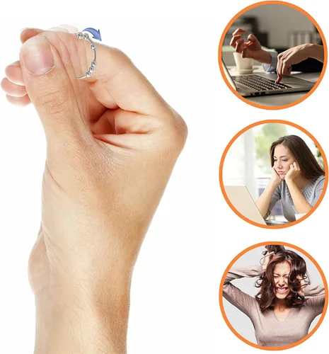 Miniatura 3 de WEFRIN Anillos de plata de ley 925 anillos de ansiedad para mujeres anillos giratorios con cuentas antipreocupaciones alivio del estrés anillo