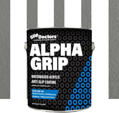 Miniatura 9 de Alpha Grip Pintura Antideslizante para Concreto y Asfalto – Revestimiento Antideslizante Ideal para Marcar Estacionamientos, Patios de Juegos y Negro