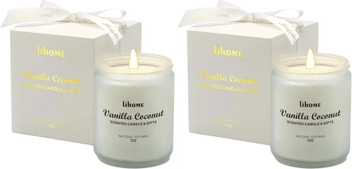 Miniatura 22 de Decoraciones de otoño para el hogar - Velas de otoño, regalos para mujeres, velas perfumadas naturales de cera de soja con aroma a manzana y canela