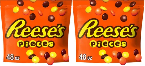 Miniatura 8 de Reese's Pieces - Mantequilla de maní en una cáscara crujiente, bolsa de golosinas a granel, 48 onzas