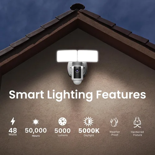 Miniatura 4 de Feit Electric SEC3000/CAM/WIFI Cámara de seguridad LED inteligente para exteriores con sensor de movimiento, audio bidireccional, reflector de 39