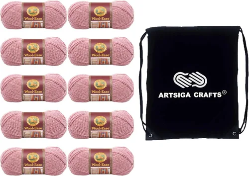 Miniatura 12 de Lion Brand Wool Ease Canyon Sunset 620-003 (3-Skeins - Mismo Lote de Tinta) Estambre Medio #4 Acrílico, Hilo de Lana para Crochet y Tejido con Bolsa