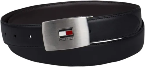 Miniatura 4 de Tommy Hilfiger Men's Leather with Two Buckles Boxed Belt Set, Black