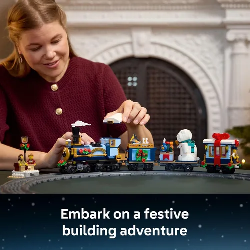 Miniatura 3 de LEGO Icons Holiday Express - Juego de construcción de tren para adultos, a partir de 18 años, decoración del hogar de temporada para dormitorio