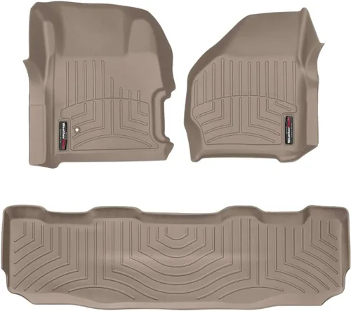 Miniatura 11 de WeatherTech Revestimientos de suelo de ajuste personalizado para Ford Super Duty - 1ª y 2ª fila (441251-440022), color negro