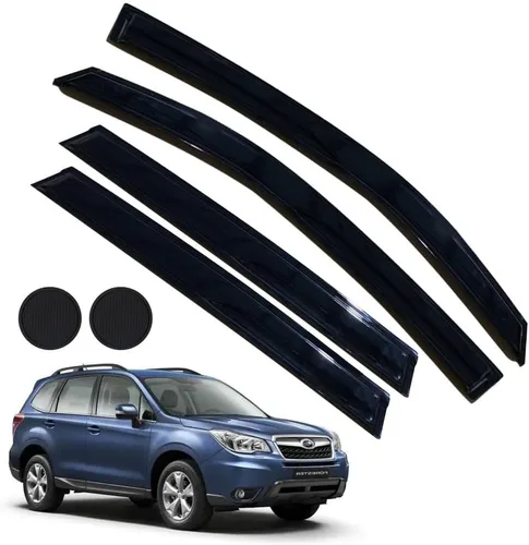 Miniatura 25 de Protectores de lluvia para Mazda 3 Hatchback 2010-2013, deflectores de ventana lateral con cinta adhesiva para Mazda 3 Hatchback, viseras de ventana