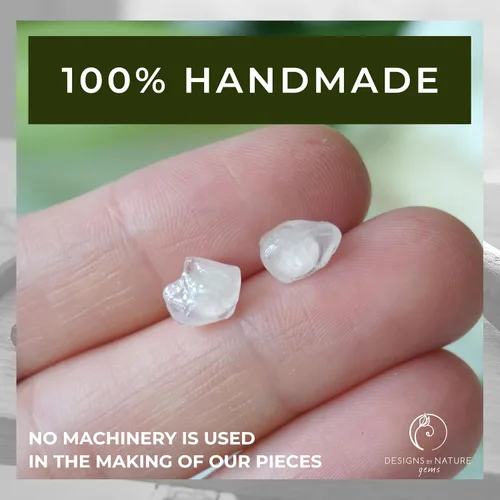 Miniatura 2 de Pendientes de tuerca de cristal de piedra natal aleternativa para mujer y hombre
