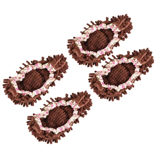 Miniatura 8 de MECCANIXITY Funda para zapatos de limpieza lavables multifunción de chenilla de microfibra plumero, pantuflas de fregona para pies, herramientas