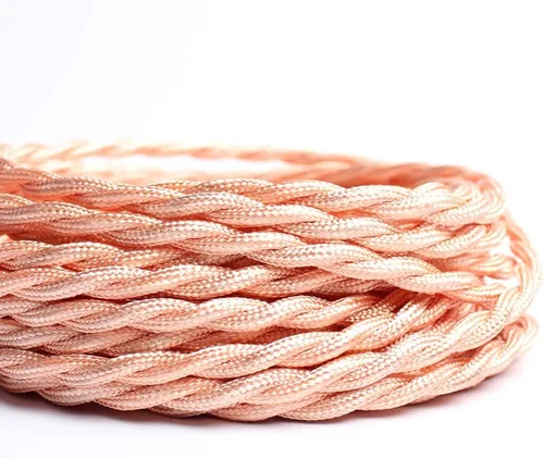 Miniatura 6 de Cable trenzado cubierto de tela para lámpara de 25 pies, 18/2 industrial eléctrico estilo vintage, calibre 18 estilo antiguo para lámpara retro