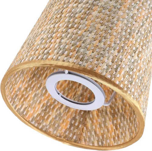 Miniatura 4 de VOSAREA Pantalla de lámpara pequeña de ratán tejida para lámparas de mesa y luz de pie con clip en tela de tela, pantallas de lámpara de lámpara
