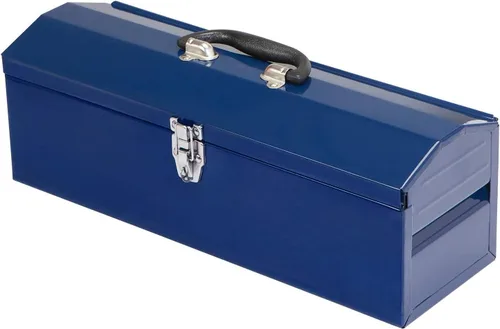 Miniatura 12 de TCE ATB102U Torin 16" Hip Roof Style Caja de herramientas de acero portátil con cierre de pestillo de metal, azul