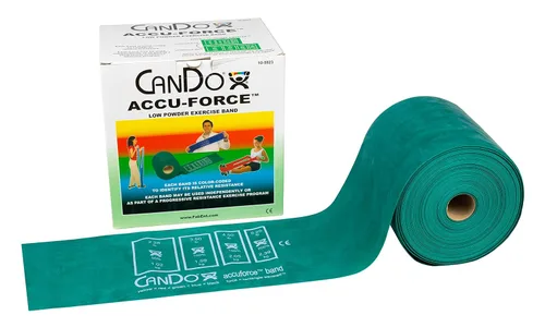 Miniatura 19 de CanDo 10-5918 AccuForce - Banda de ejercicio, rollo de 6 yardas, juego de 5 piezas, amarillo a negro