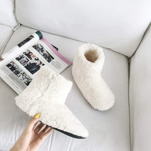 Miniatura 6 de mianshe Pantuflas tipo botín mullido para mujer y hombre con espuma viscoelástica