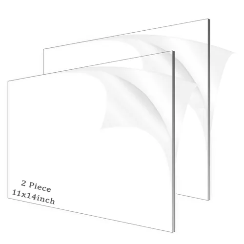 Miniatura 28 de 2 piezas de hojas de acrílico de 1/8" de espesor (3mm) de plexiglás transparente fundido de 12” x 16” con papel protector para letreros, proyectos