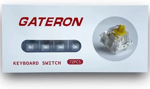 Miniatura 3 de DRAOZA Gateron White Pro Switches (3 pines, USB RGB, transparente, 72 piezas)