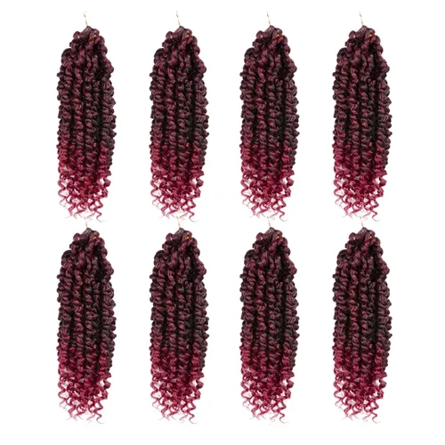 Miniatura 82 de Pelo de Passion Twist – 8 paquetes de 18 pulgadas Passion Twist Crochet para mujeres, cabello rizado pretrenzado Passion Twists extensiones de #2