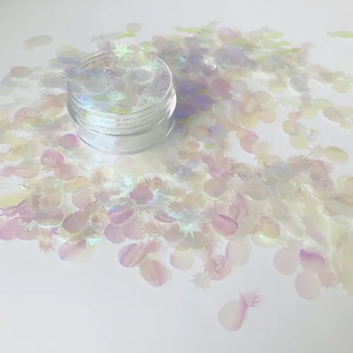 Miniatura 15 de Paquete de 0.35 onzas por paquete, astilla de 0.47 pulgadas con purpurina de huesos grandes, para festivales, rave, maquillaje, rostro, cuerpo