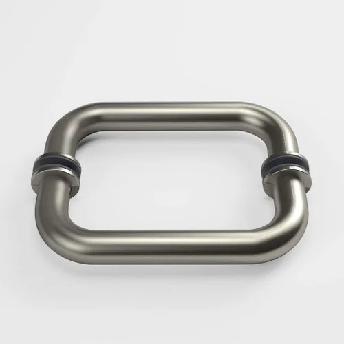 Miniatura 8 de SUNNY SHOWER Tirador tubular de puerta de ducha de vidrio espalda con espalda de 8 pulgadas para puerta corrediza de vidrio sin marco, acero