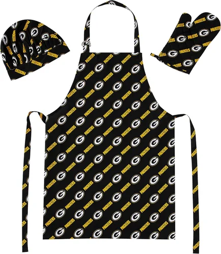 Miniatura 10 de Northwest NFL unisex-adult 3-piece Apron, Oven Mitt and Chef Hat Set