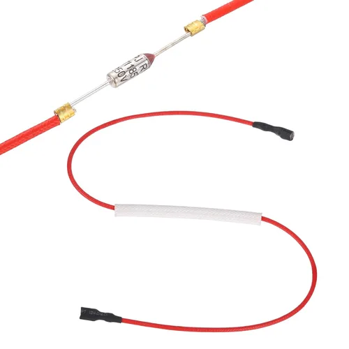 Miniatura 14 de MECCANIXITY Fusible de temperatura universal para olla arrocera, 168.8 °F 10 A 250 V Fusible térmico de metal con ambos terminales de fibra