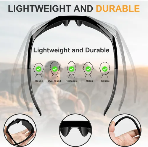 Miniatura 4 de Gafas de seguridad con protección UV para hombres, antiarañazos, conformes a ANSI z87+, gafas protectoras de goma antideslizante con patillas