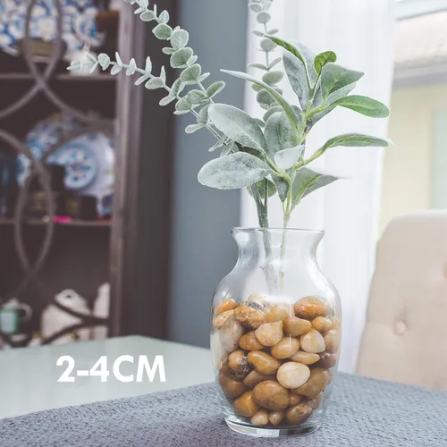 Miniatura 7 de 5 libras aprox. 130 piedras de río para plantas, piedras pulidas decorativas naturales para macetas, rocas suculentas, grava de acuario