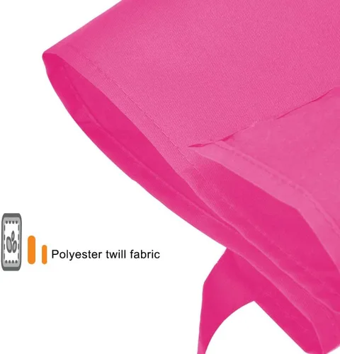 Miniatura 6 de 12 delantales con babero a granel color rosa intenso para mujeres, hombres, adultos y niñas, unisex con 2 bolsillos, delantal para hornear cocina