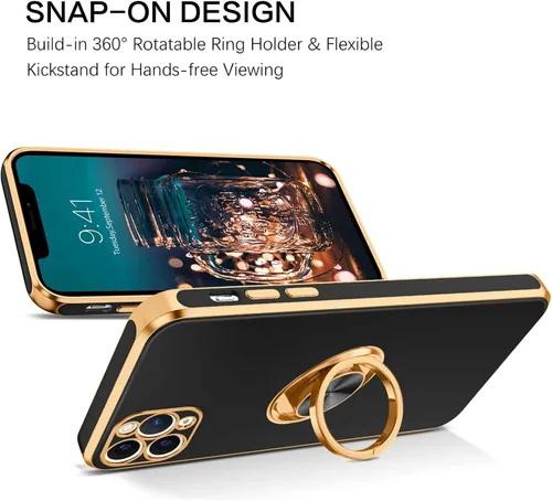 Miniatura 5 de BENTOBEN Funda para iPhone 11 Pro Max, funda para teléfono iPhone 11 ProMax, ajuste delgado, soporte de anillo con soporte de soporte, protección a