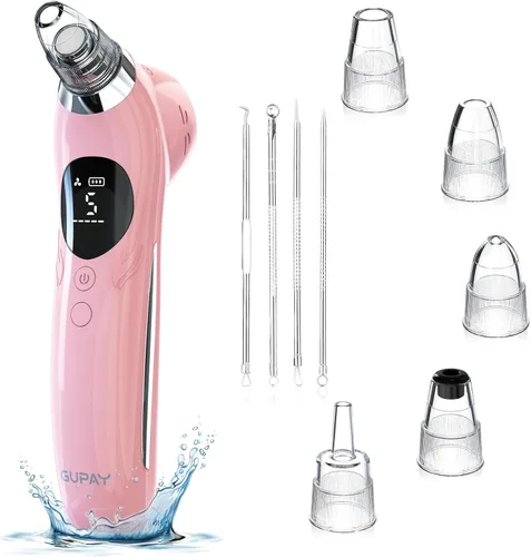 Removedor de puntos negros, aspiradora facial, limpiador de poros eléctricos, comedones, 5 sondas de succión y 5 niveles de succión, herramientas