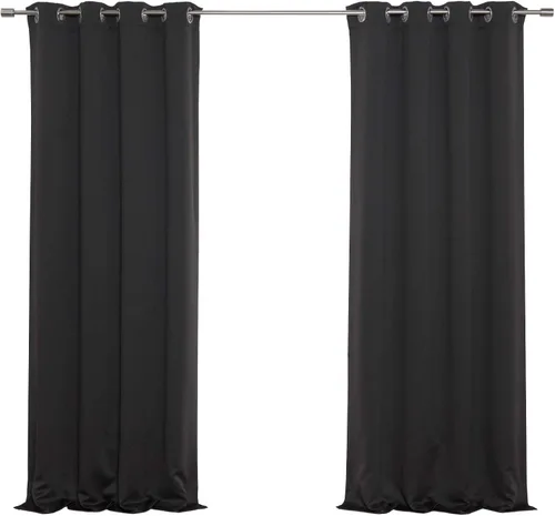 Miniatura 8 de Best Home Fashion Cortinas opacas con aislamiento térmico, ojales de acero inoxidable y níquel, color rosa bebé, 52 pulgadas de ancho x 63 pulgadas