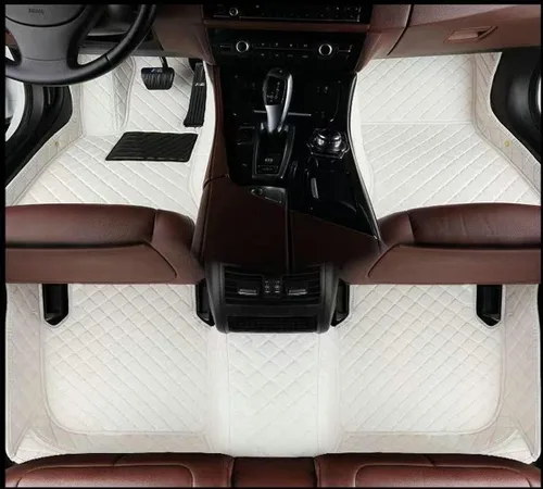 Miniatura 22 de Alfombrillas de cuero personalizadas para la parte delantera y trasera y de la tercera fila para automóvil, se adapta a la mayoría de SUV, sedán