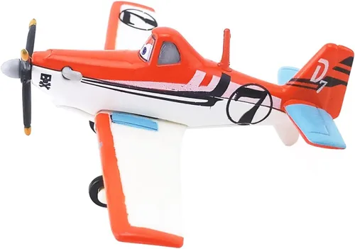 Miniatura 2 de secxifeo Aviones No.7 Dusty Crophopper 1:55 Modelo de Aviones Diecast de Metal Juguetes Educativos Aviones polvorientos naranja