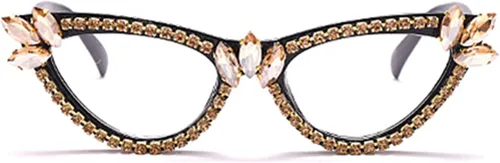 Miniatura 2 de Gafas de lectura con diamantes de imitación brillantes con marco retro con montura de gato