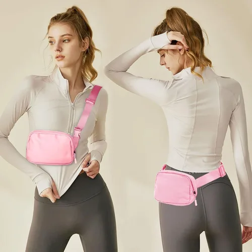 Miniatura 53 de Riñonera, bolsa para cinturón, correa ajustable ajustable de 40 pulgadas, para mujeres y hombres