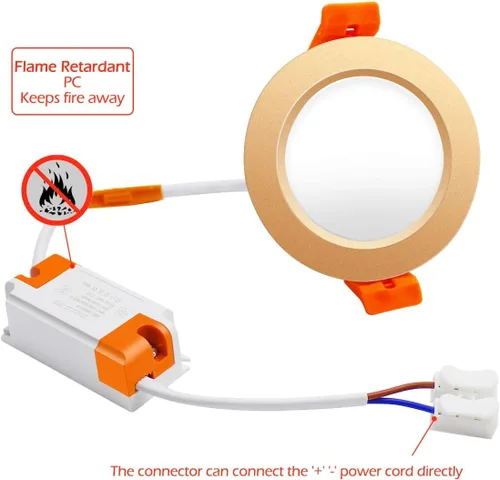 Miniatura 4 de Iluminación empotrable LED de 2 pulgadas, regulable, 3 W (equivalente a halógeno de 35 W), blanco ultra cálido de 2700 K, CRI80, luz de techo LED