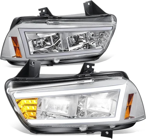 Miniatura 8 de Auto Dynasty Conjunto de faros delanteros LED DRL completos con señal de giro LED ámbar compatible con Dodge Charger 2011-2014, lado del conductor