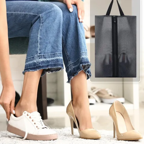 Miniatura 7 de Fixwal Bolsas de zapatos para viajes, Negro