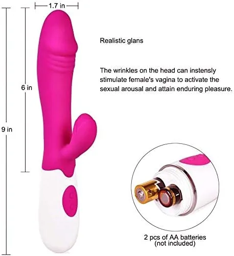 Miniatura 4 de Vibrador de conejo para mujer, estimulación del clítoris con 7 potentes vibraciones, recargable 3 en 1, consolador estimulante anal de clítoris