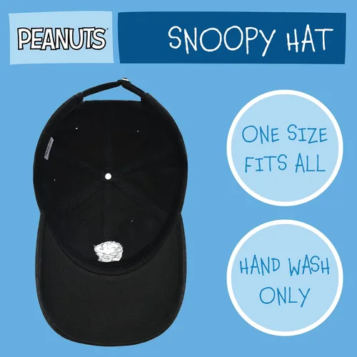 Miniatura 6 de Concept One Peanuts Snoopy Dad Hat, Adult Baseball Cap with Curved Brim